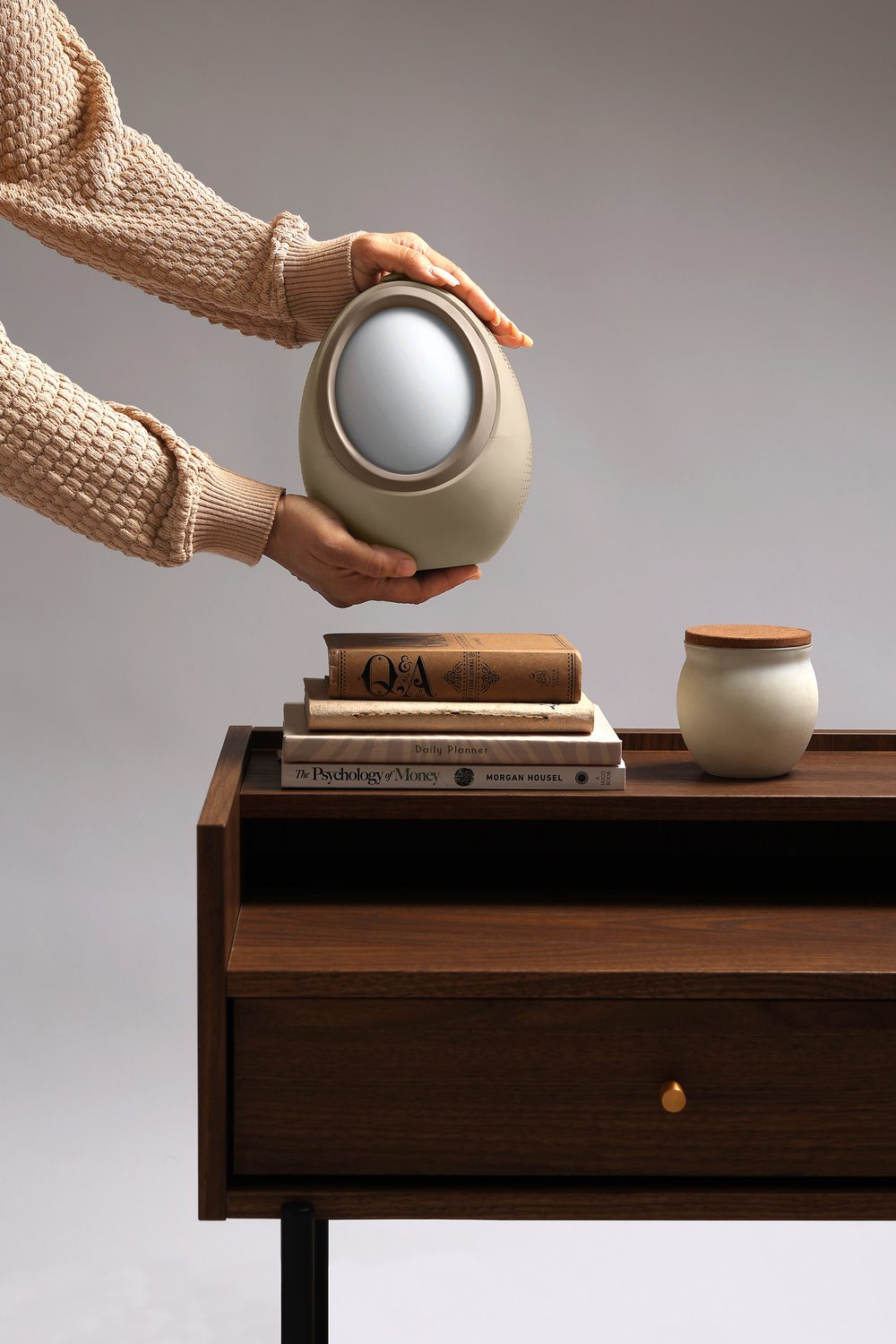 The Naptick device on a bedside table